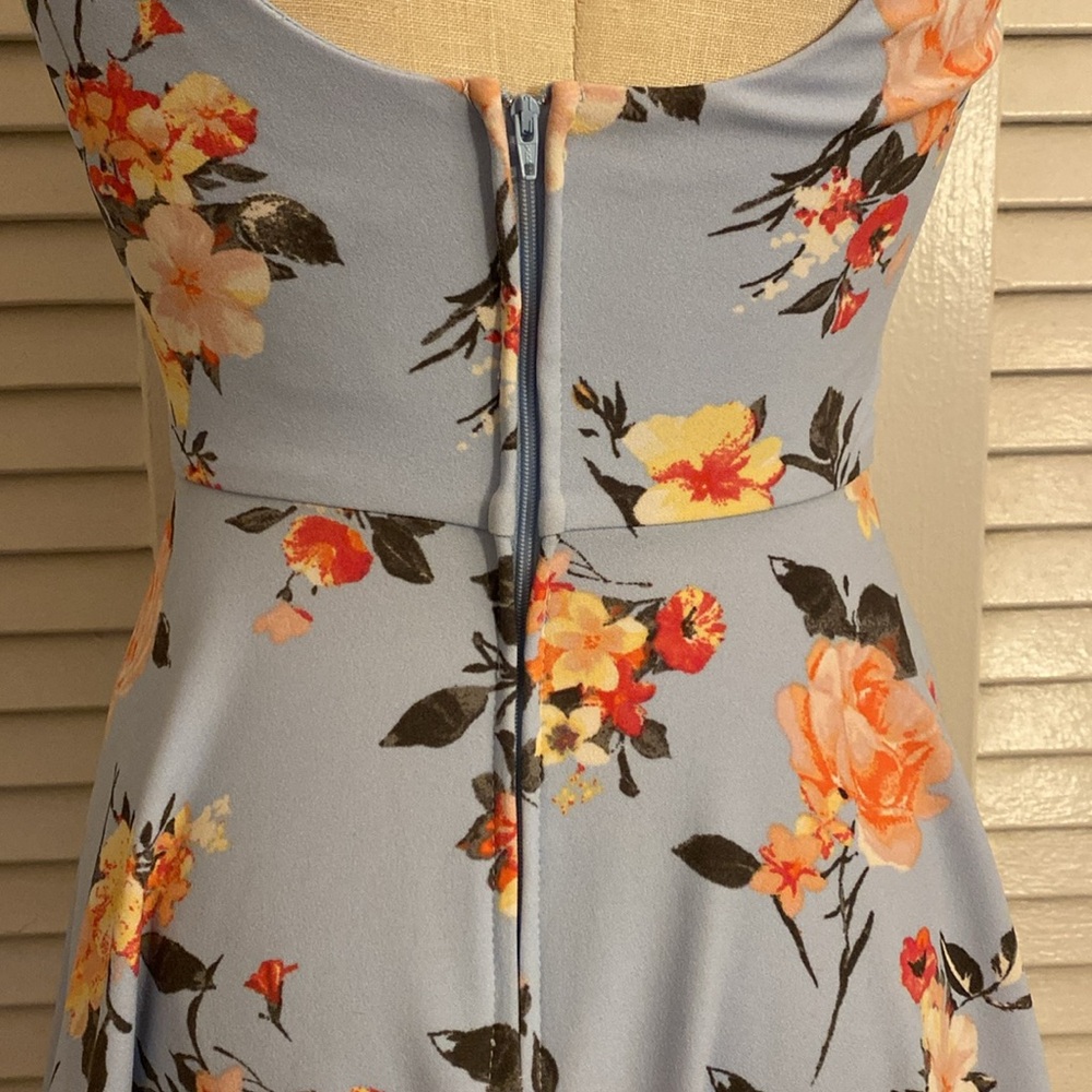B. Darlin Sky Blue Floral Party Dress (Size 5/6) - Picture 8 of 10